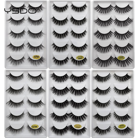 5 Pairs Mink EyeLashes 3D