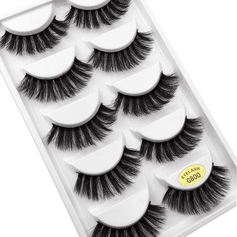 5 Pairs Mink EyeLashes 3D