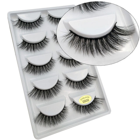 5 Pairs Mink EyeLashes 3D