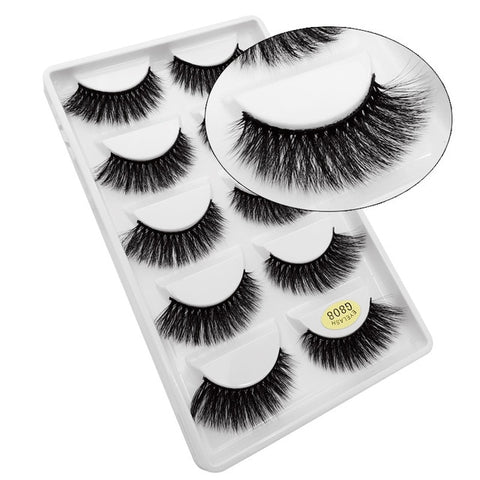 5 Pairs Mink EyeLashes 3D