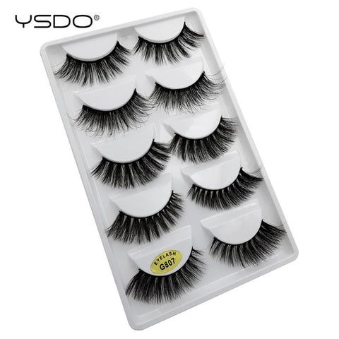 5 Pairs Mink EyeLashes 3D