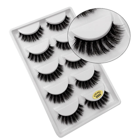 5 Pairs Mink EyeLashes 3D