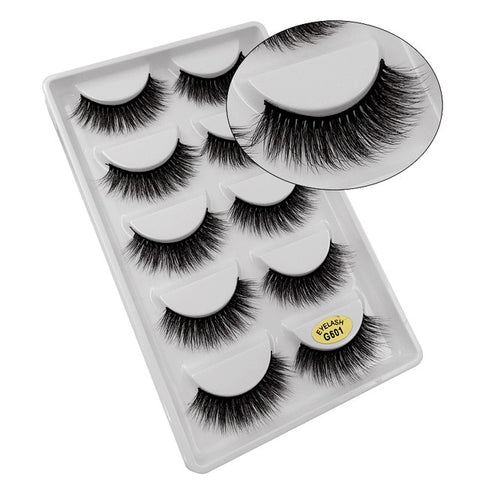 5 Pairs Mink EyeLashes 3D