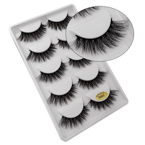 5 Pairs Mink EyeLashes 3D