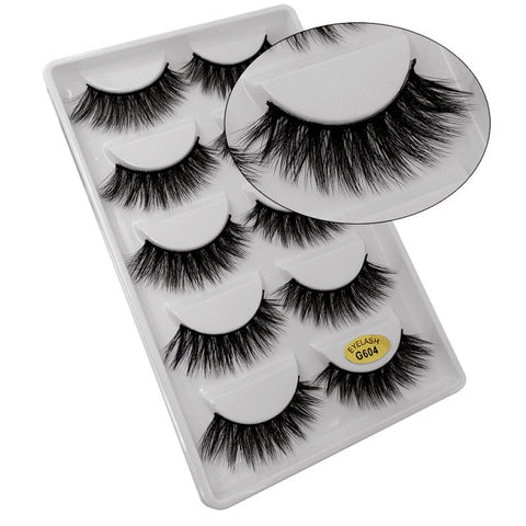 5 Pairs Mink EyeLashes 3D