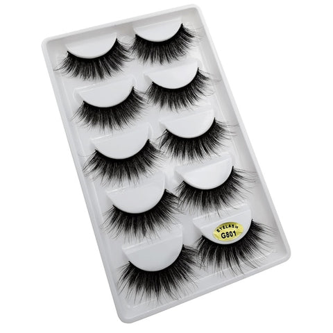 5 Pairs Mink EyeLashes 3D