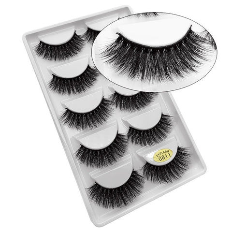 5 Pairs Mink EyeLashes 3D