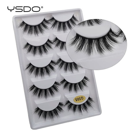 5 Pairs Mink EyeLashes 3D