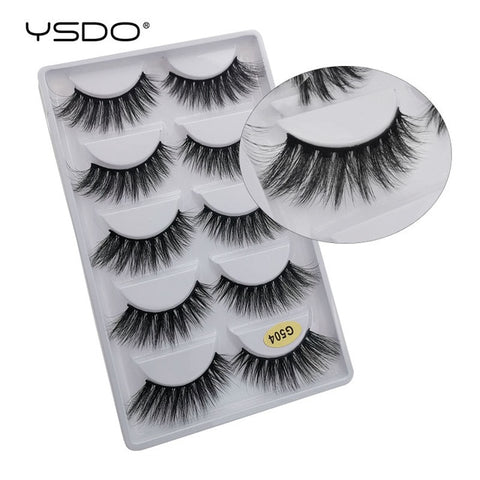 5 Pairs Mink EyeLashes 3D