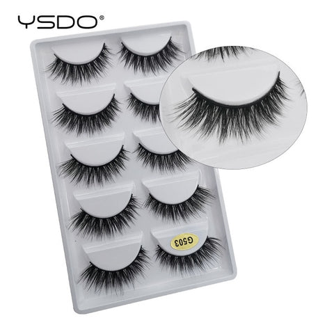 5 Pairs Mink EyeLashes 3D