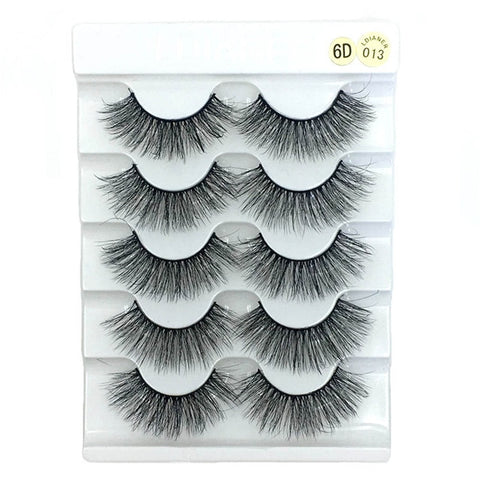 5 Pairs Faux Mink Hair False Eyelashes