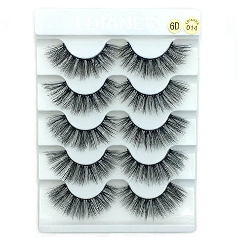 5 Pairs Faux Mink Hair False Eyelashes