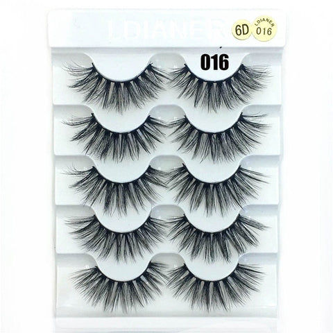 5 Pairs Faux Mink Hair False Eyelashes