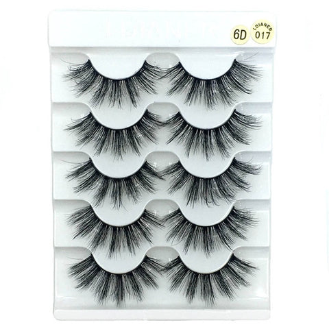 5 Pairs Faux Mink Hair False Eyelashes