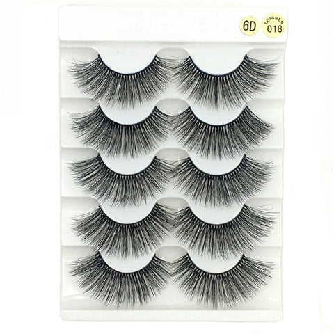 5 Pairs Faux Mink Hair False Eyelashes