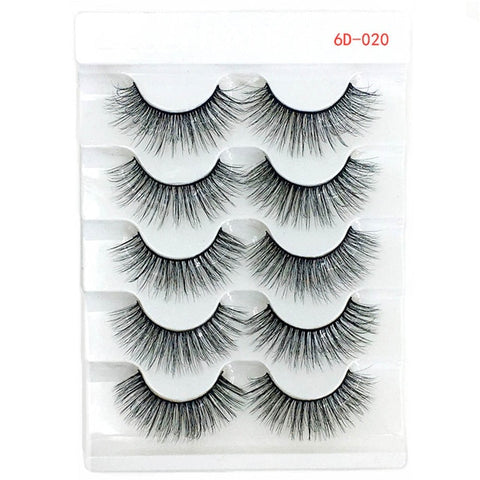 5 Pairs Faux Mink Hair False Eyelashes