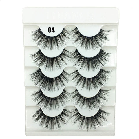 5 Pairs Faux Mink Hair False Eyelashes