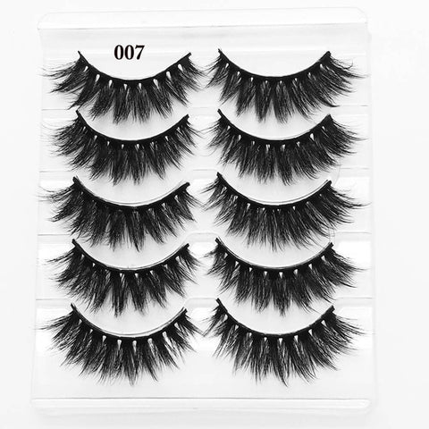 5 Pairs Faux Mink Hair False Eyelashes