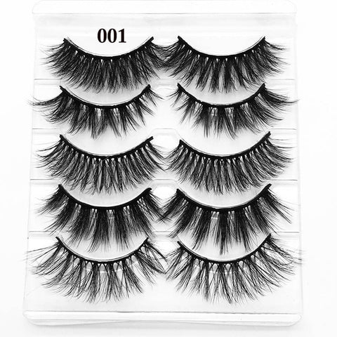 5 Pairs Faux Mink Hair False Eyelashes