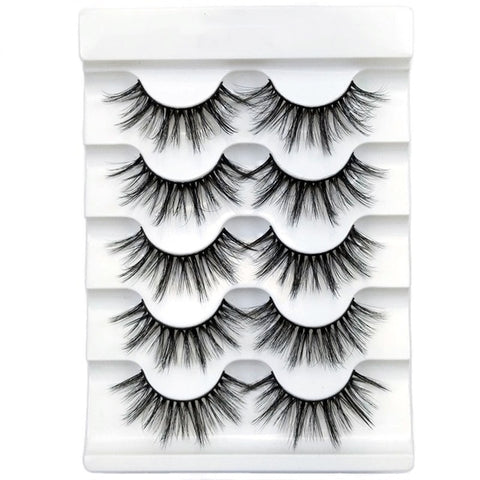 5 Pairs Faux Mink Hair False Eyelashes