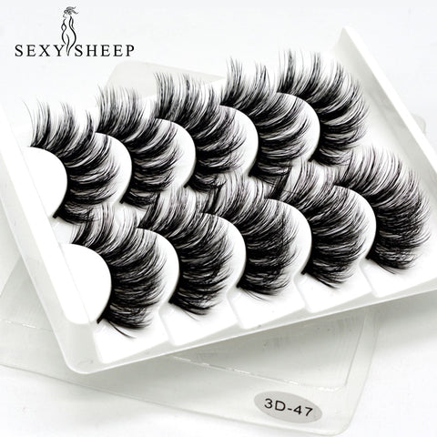 5Pairs 3D Mink Hair False Eyelashes