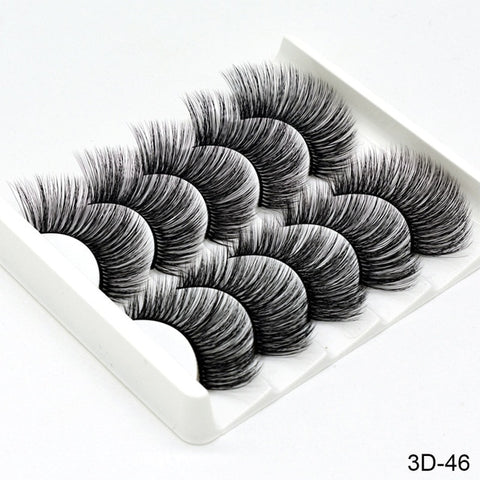 5Pairs 3D Mink Hair False Eyelashes