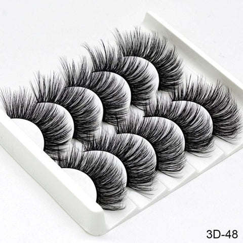 5Pairs 3D Mink Hair False Eyelashes