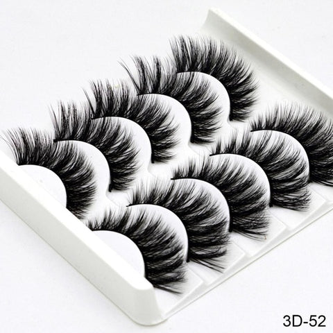 5Pairs 3D Mink Hair False Eyelashes