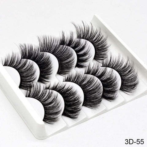 5Pairs 3D Mink Hair False Eyelashes