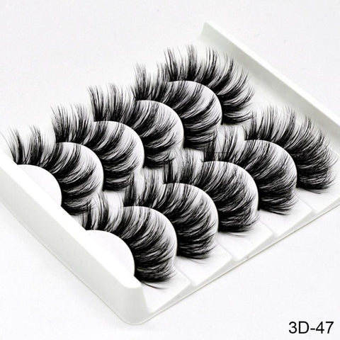 5Pairs 3D Mink Hair False Eyelashes