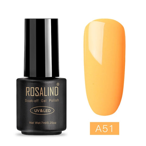 ROSALIND Neon Gel Polish varnishes Hybrid Nails For Manicure 7ML Semi Permanent Soak off Primer Base Top Coat Gel Nail Polish