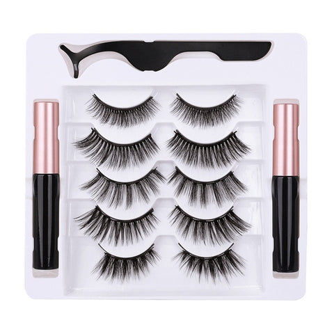 7 Pairs Eye Lashes Magnetic Eyelashes and Eyeliner